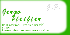 gergo pfeiffer business card